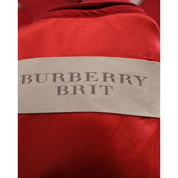 Burberry Brit Hooded Trench Coat in Red Polyester - Picture 4 of 4